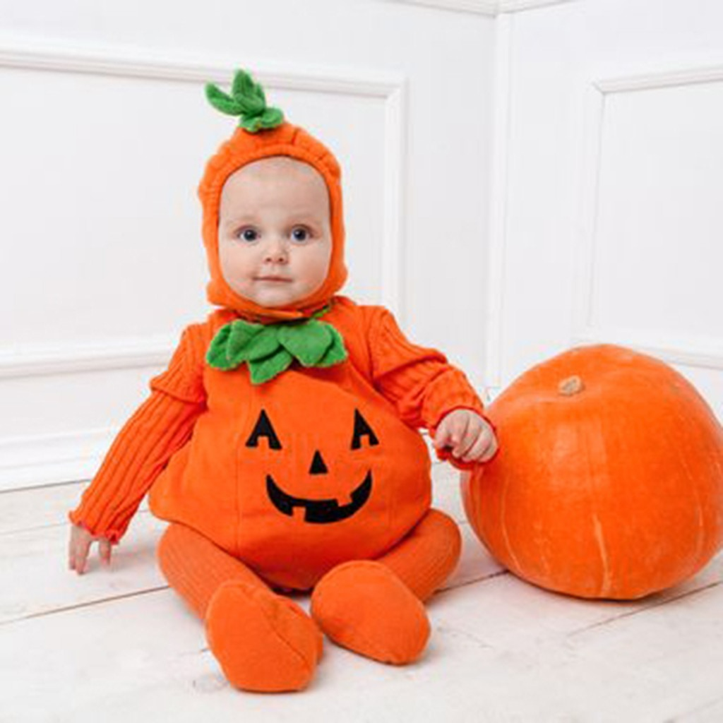 Baby Halloween Pumpkin Costume β Soft & Cozy Infant Outfit
