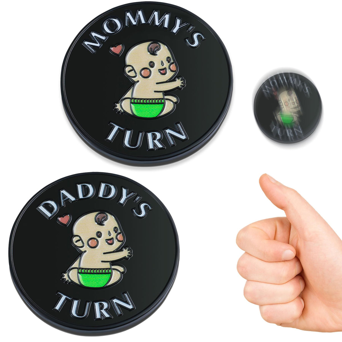 Double-Sided Decision Coin – Funny New Baby Gift for Mom & Dad