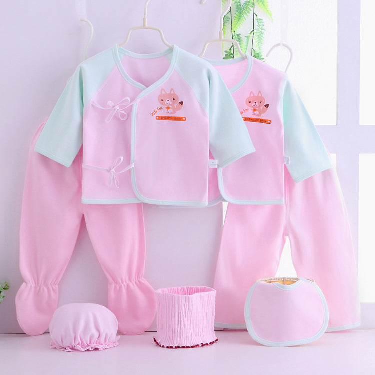 Newborn Baby Gift Set - 7-Piece Cotton Clothing Collection