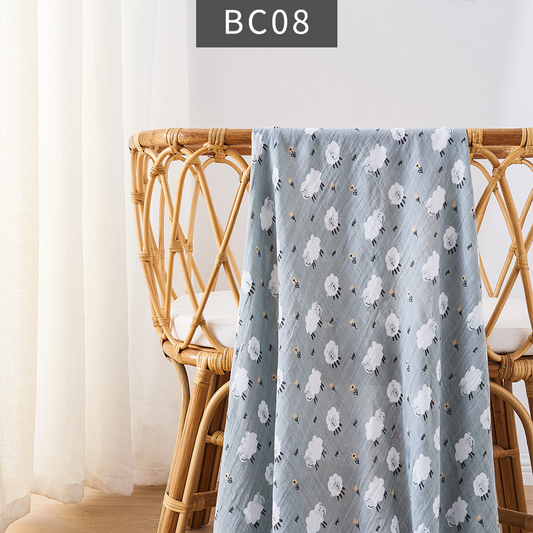 Soft Bamboo Cotton Baby Blanket – Lightweight Summer Swaddle