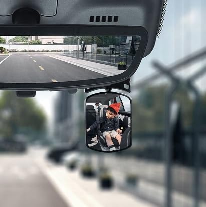 360° Baby Car Mirror — Rear-Facing Safety Mirror for Back Seat