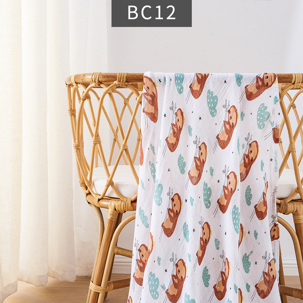 Soft Bamboo Cotton Baby Blanket – Lightweight Summer Swaddle