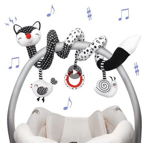 Baby Spiral Plush Toy – Soft Stroller & Car Seat Activity Toy for Newborns