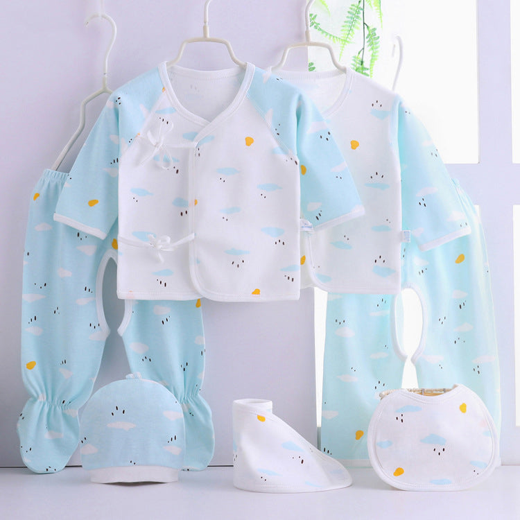 Newborn Baby Gift Set - 7-Piece Cotton Clothing Collection