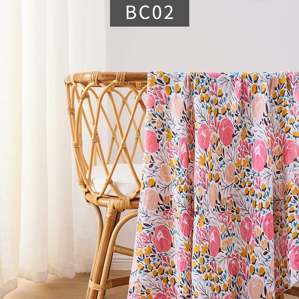 Soft Bamboo Cotton Baby Blanket – Lightweight Summer Swaddle