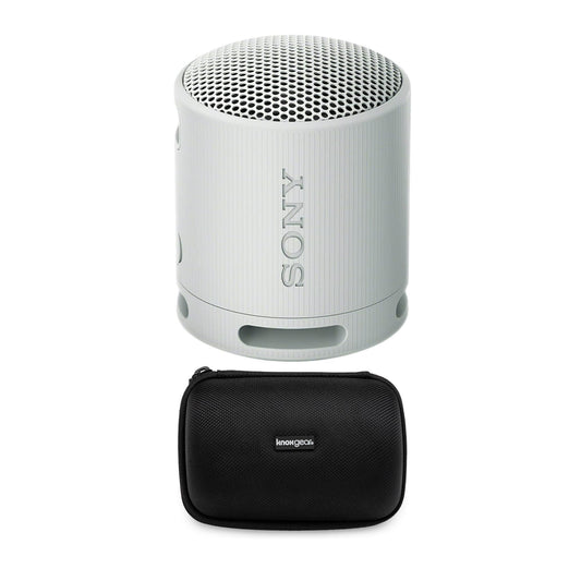 Sony SRS-XB100 Wireless Bluetooth Speaker - Portable Waterproof Travel Speaker with Hard Case Bundle (Gray)