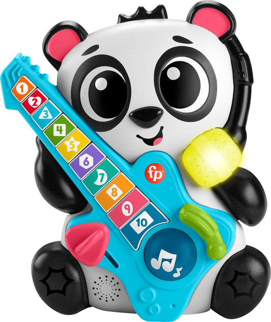 Fisher-Price Link Squad Jam & Count Panda - Musical Counting Guitar Toy for Babies (9+ Months)