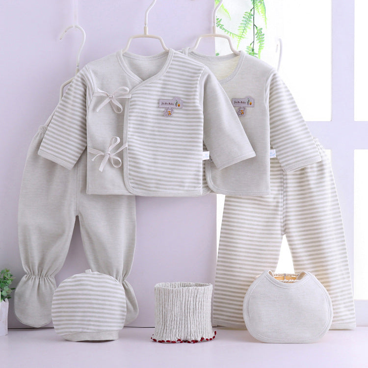 Newborn Baby Gift Set - 7-Piece Cotton Clothing Collection