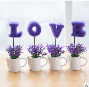 Cute Ceramic Plant Decorations - Feminine Home Accents for Bedroom & Living Room (20cm, Multiple Colours)