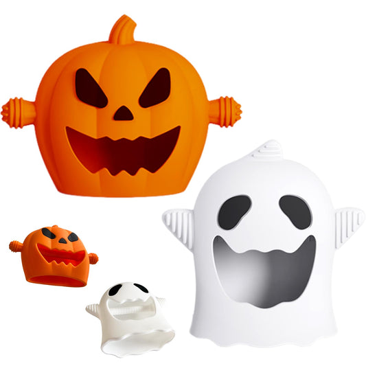 Halloween Baby Teething Toys - 2-Pack Silicone Wrist Teethers for Babies (3-12 Months)