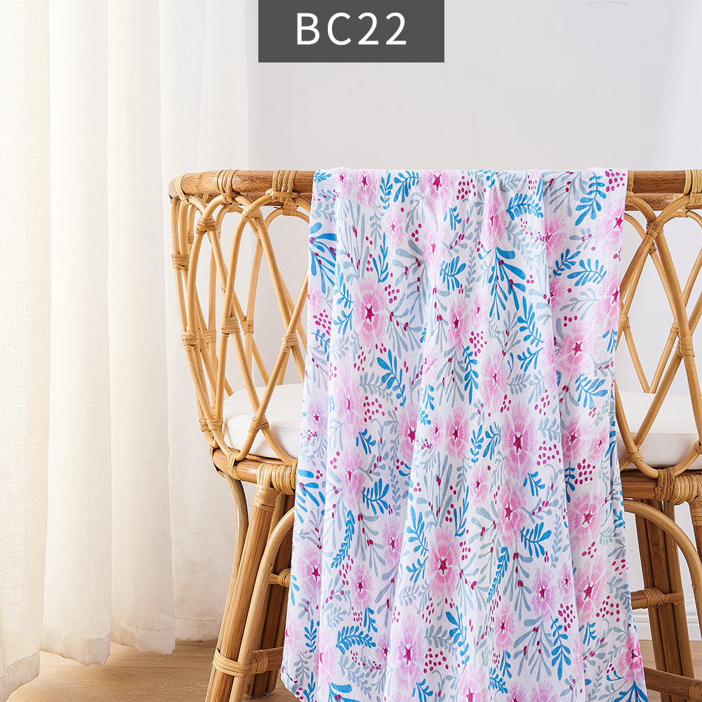 Soft Bamboo Cotton Baby Blanket – Lightweight Summer Swaddle