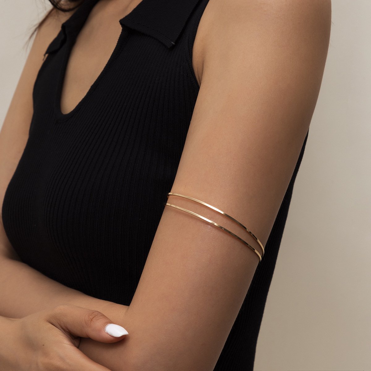 Personalized All-Match Business Jewelry - Geometric Electroplated Alloy Earrings (Gold & White K)