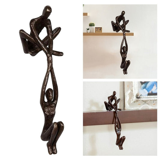 Dancing Couple Figurine Sculpture - Romantic Resin Artwork for Home & Office Décor