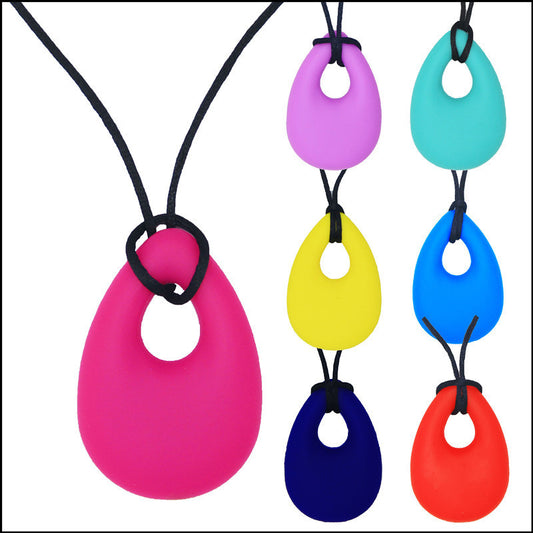 Angel Tear Pendant Teether - Food-Grade Silicone Baby Teether in 10 Colours